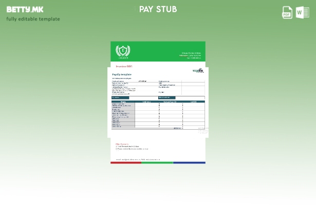 Шаблон за уплатница во модерен стил Австралија Wageline